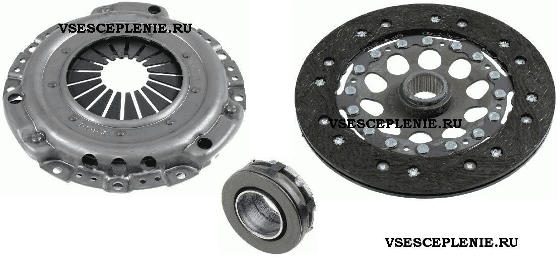Комплект сцепления Мерседес E124 Mercedes E124 2.0 2.2 3.0L 85>95 от Sachs фото